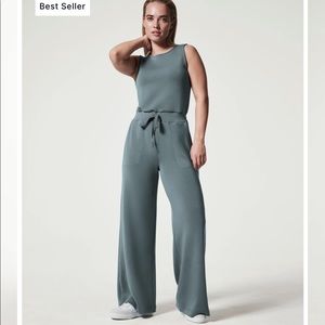 Spanx air essentials jumpsuit in hazy blue grey